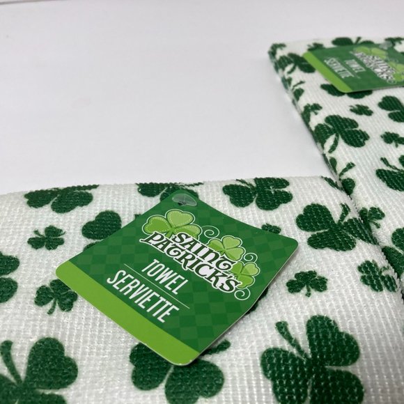 St. Patrick’s Day Kitchen Hand Towel Shamrock - Picture 4 of 10